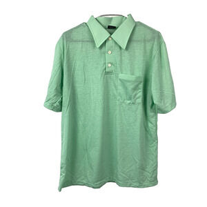 Vintage 90s JcPenney Green Lightweight Preppy Polo Large 42-44